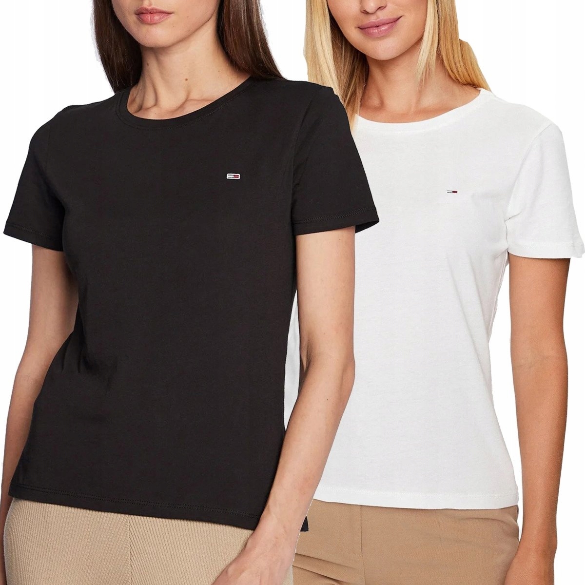 Tommy Jeans dámské logo tričko komplet 2ks DW0DW11459-OXO M