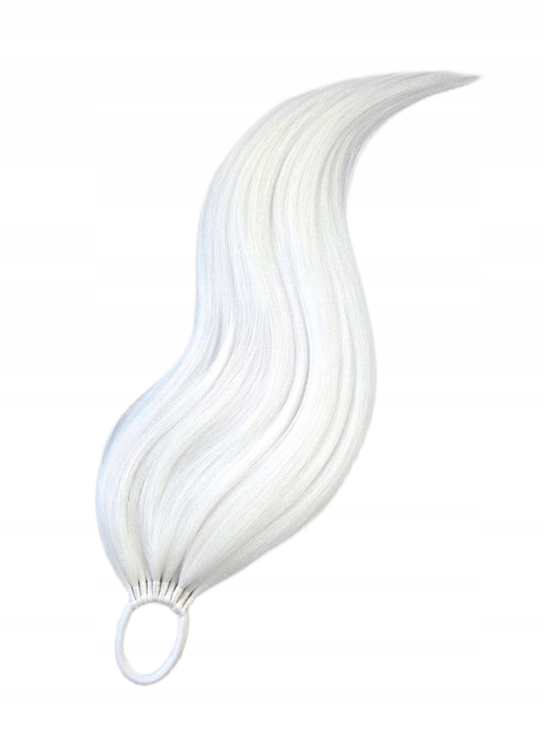 Připínací poník na gumičce, Příčesek, bílý, Vzdušná Sněhová Vločka, 50 cm