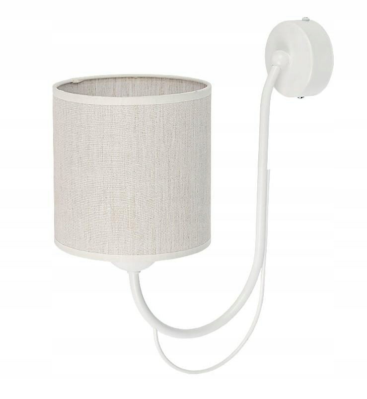 Nástěnná lampa Kaskada Bílá Béžová Abažur 1xE27 Nástěnná lampa do obývacího pokoje