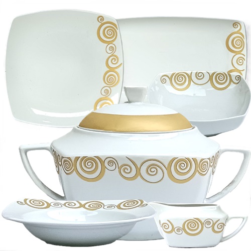 Obedová Súprava Servis Pre 12 Osôb 41CZ. Porcelán Poľsko