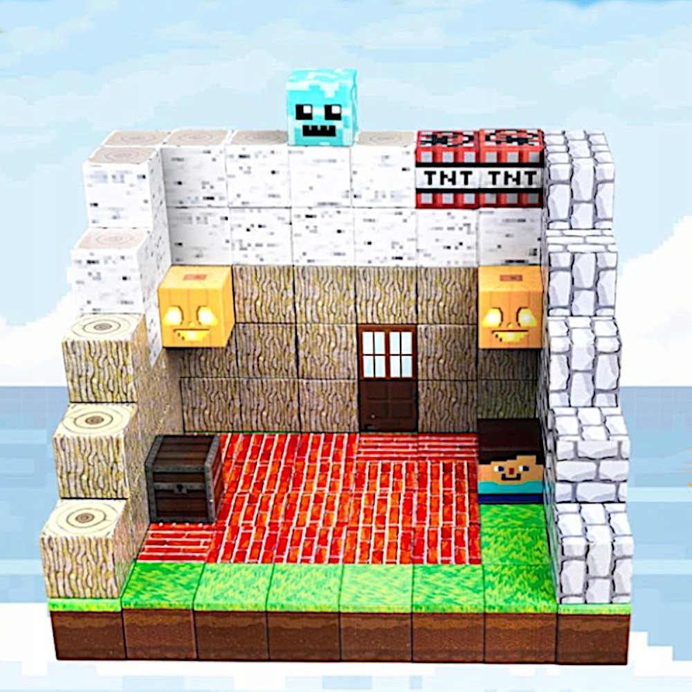 MAGNETINIŲ KALADĖLIŲ KUBELIŲ RINKINYS DOVANA VAIKAMS 150 vnt. Vienetų skaičius 150