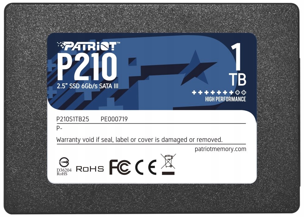 Patriot P210 1TB Ssd 2,5" Interní Sata 6GB/s 7mm