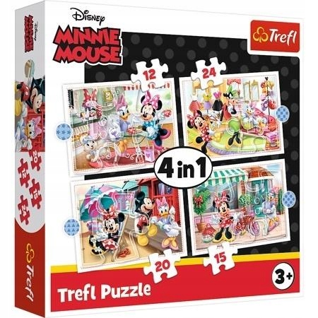 Puzzle 4w1 Minnie z przyjaciółmi TREFL / Trefl