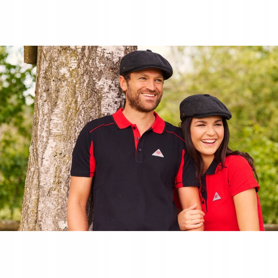 Czarna koszulka polo męska Massey Ferguson Kolor czarny