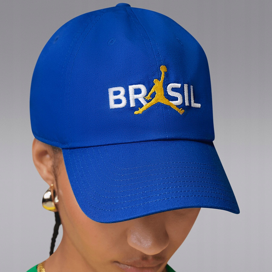 Nike S Kšiltem Jordan Club Brasil [L/XL] Čepice Unisex Modrá