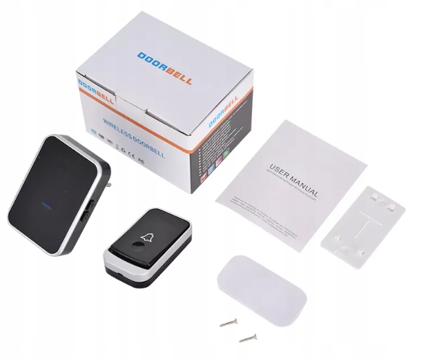 DZWONEK BEZPRZEWODOWY WODOODPORNY 300M IP44 105dB Maksymalny zasięg 300 m