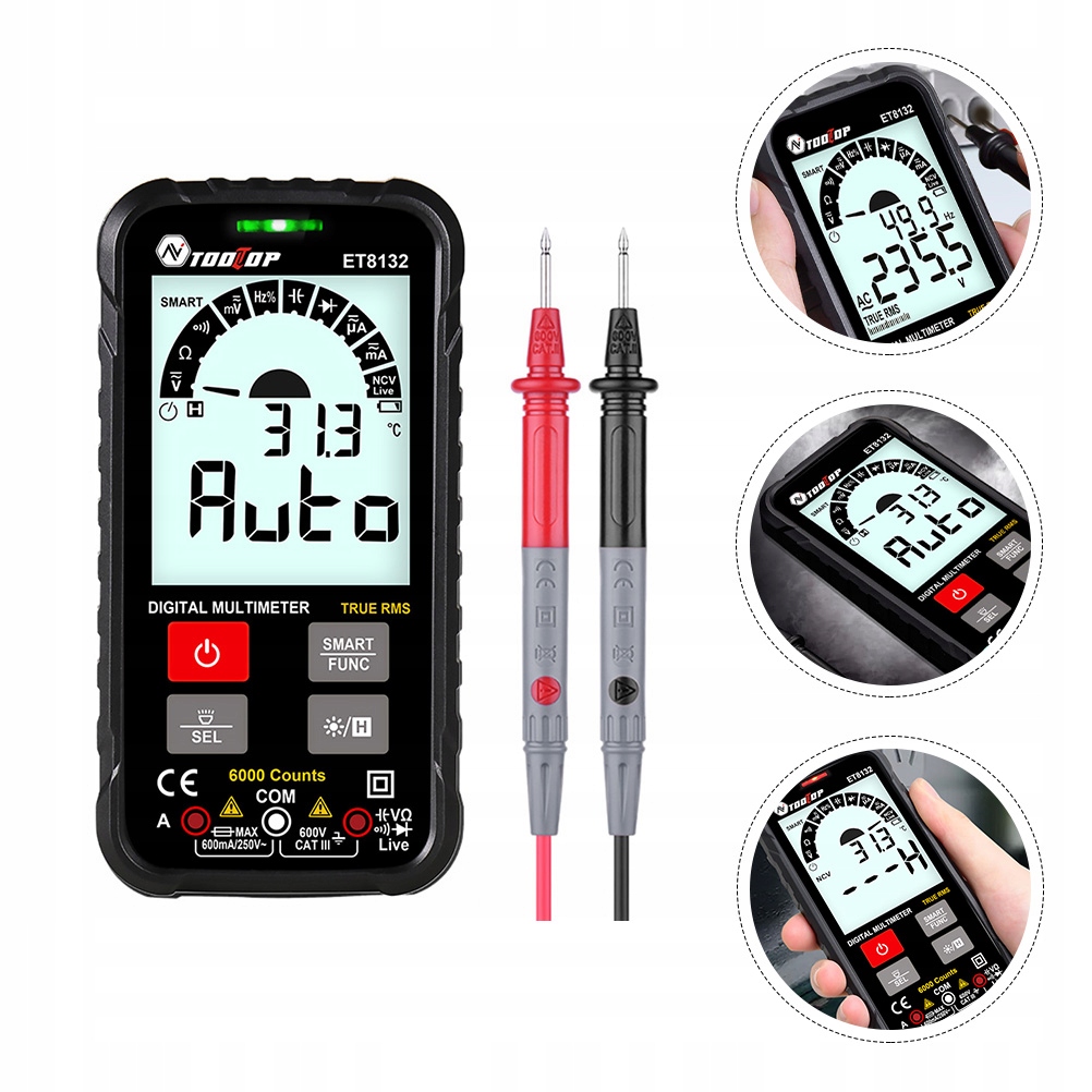 1 PC Automatyczny multimetrowy tester cyfrowy Marka inna