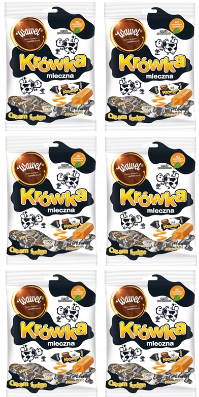Levně 6x 250g Wawel Mléčný bonbón krówka Bonbóny půlka kartonu