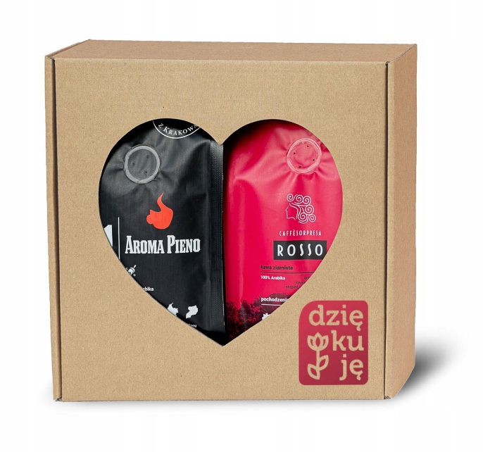 Levně Caveres Sada Srdce: Aroma Pieno a Sorpreso Rosso Mletá káva 2x250 g