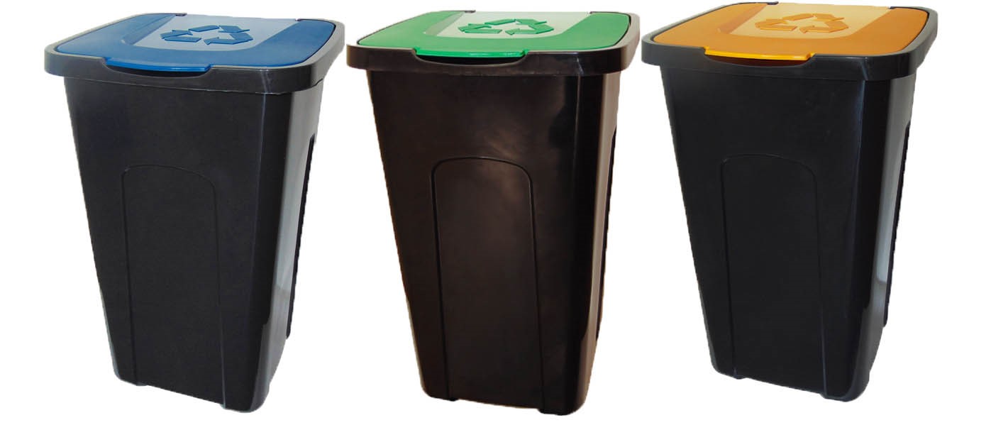 Zestaw 3 x kosz do segregacji odpadów Sort 3x50L