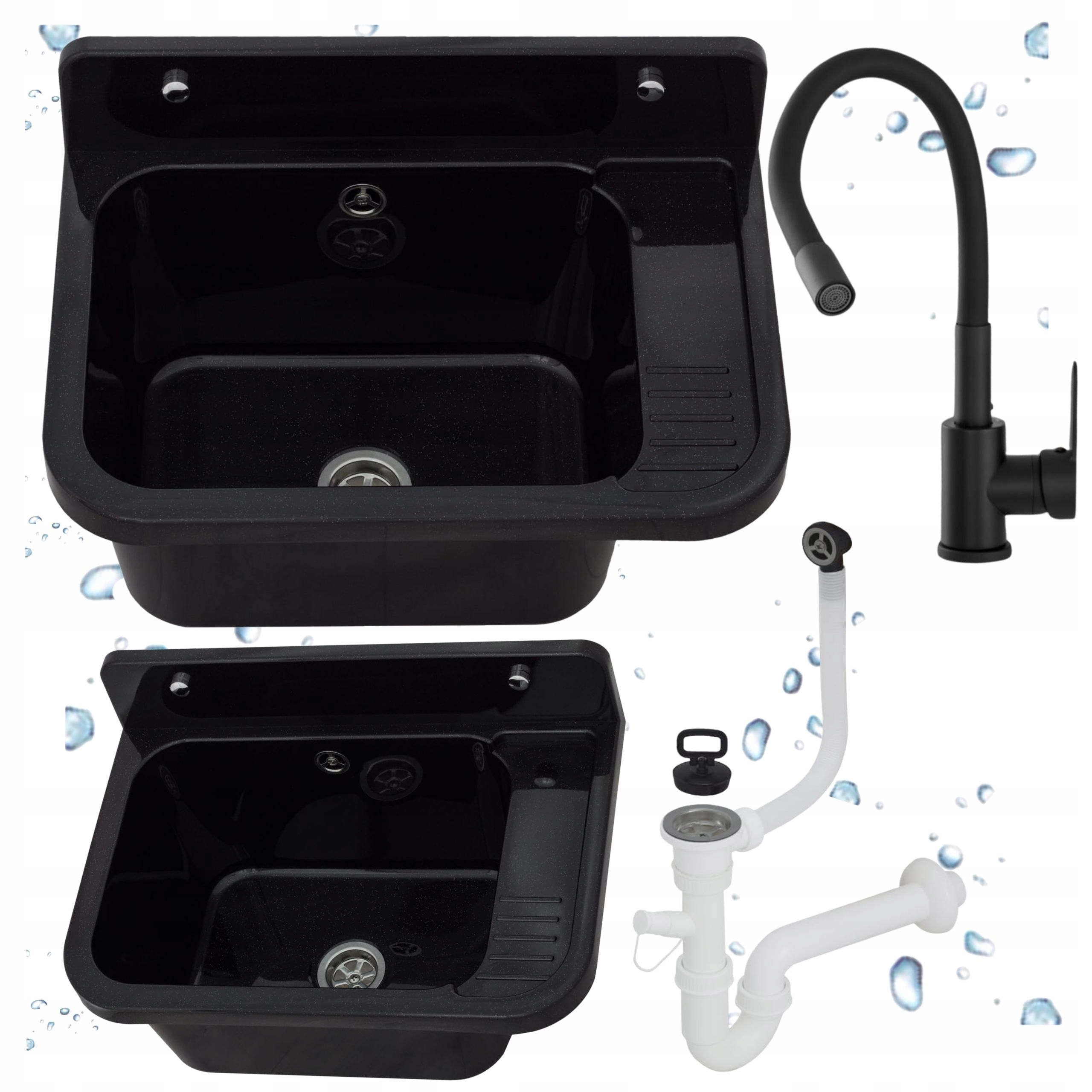 Technický Dřez Černá Technická Komora Baterie S Flexibilním Výtokem Flex