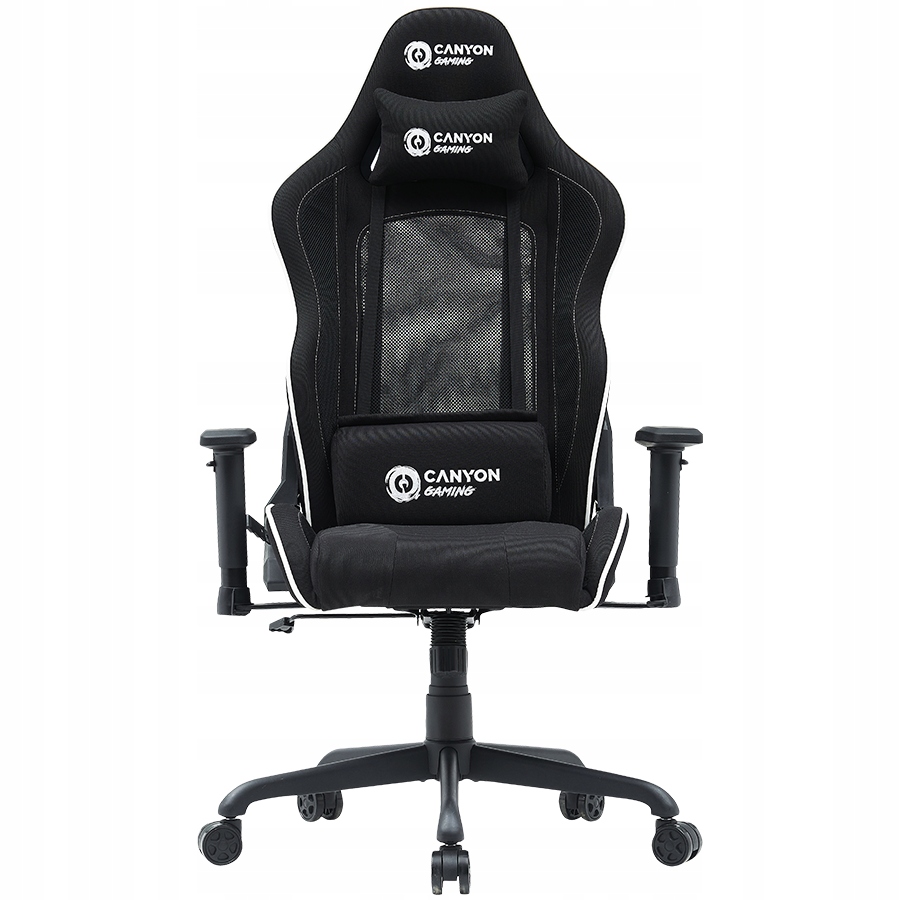 Ergonomická herní židle s polštářkem Canyon MCCH01, černá