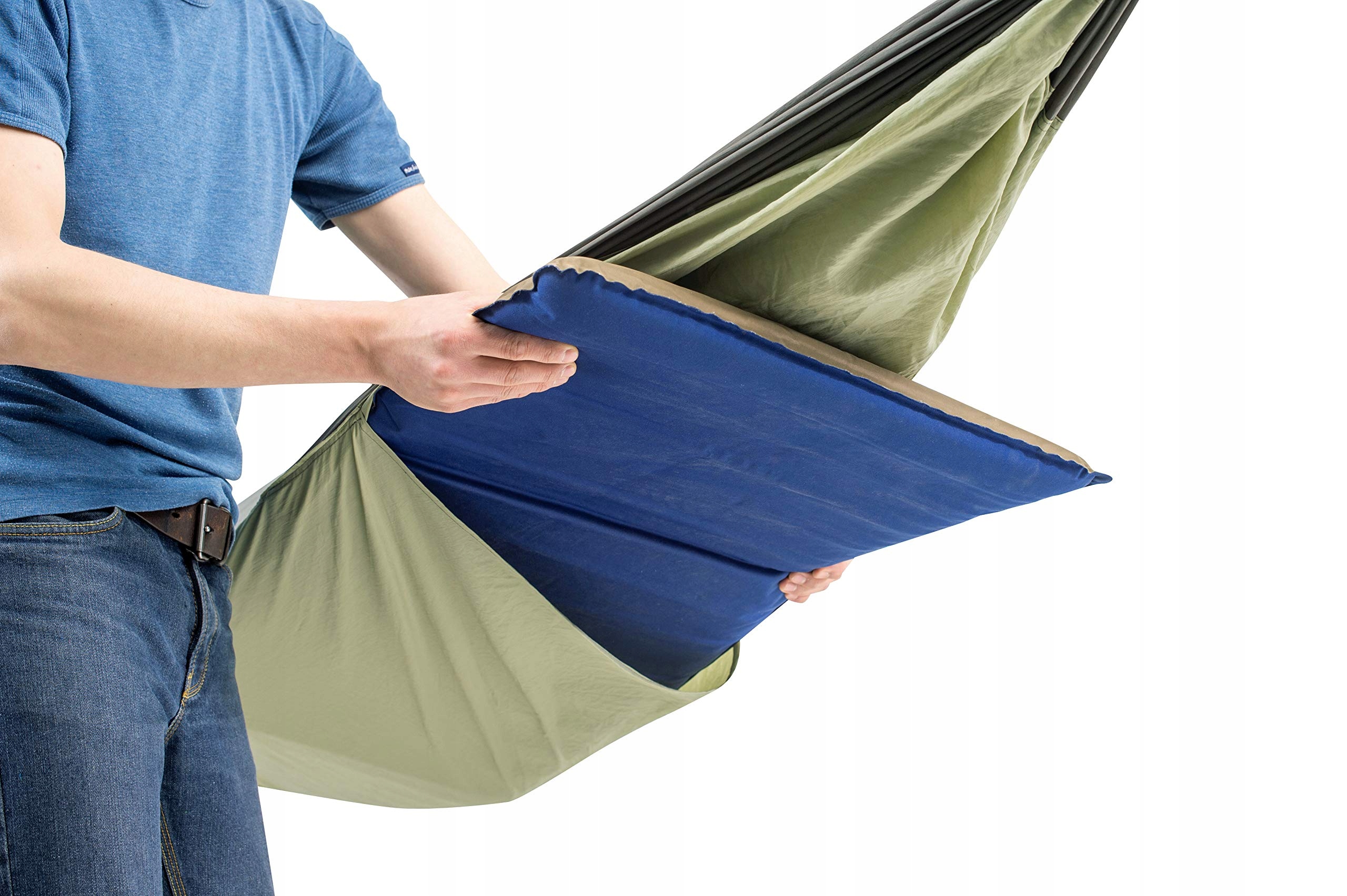 AMAZONAS Ultra Lekki Hamak Silk Traveller Thermo 520g 275x140cm Zielony — miniatura 2