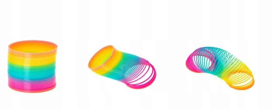 

Sprężynka Magiczna Tęczowa Rozciągana Koło 6,5CM