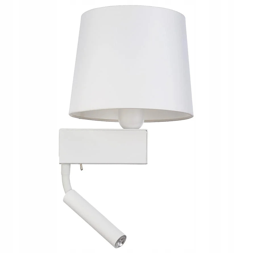 Dvojitá biela nástenná lampa s vypínačom do spálne Chillin Nowodvorski