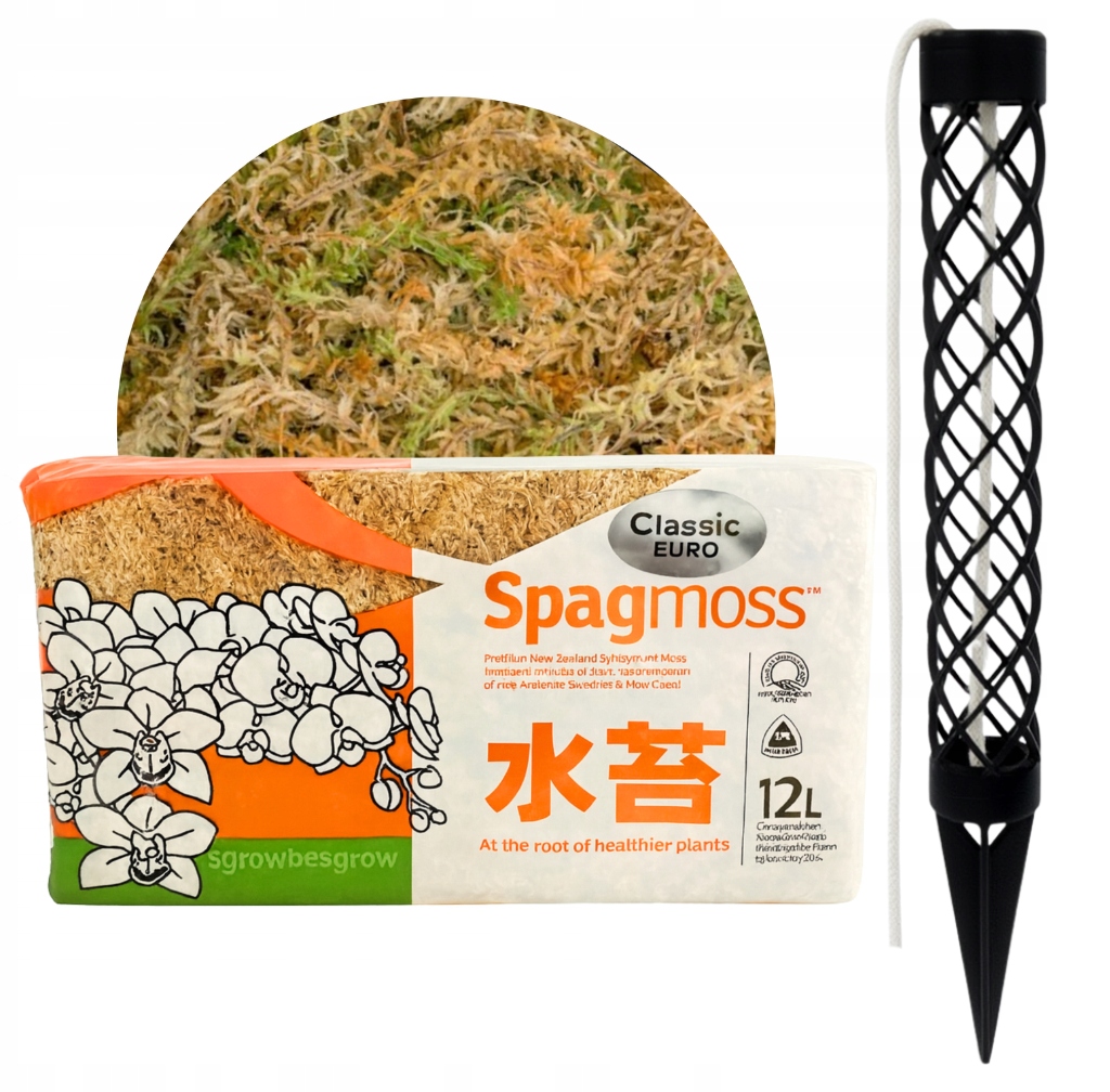 Mech Sphagnum Torfowiec Besgrow SpagMoss 150g 12L+ Palik na Mech dla Roślin