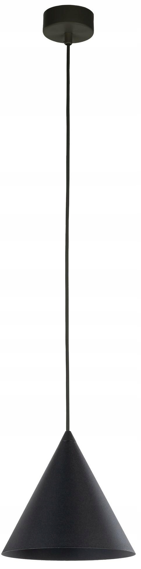 Závěsné svítidlo Cono Černé Kovové Stínidlo 1xE27 19 Cm Stropní Svítidlo Obývací pokoj