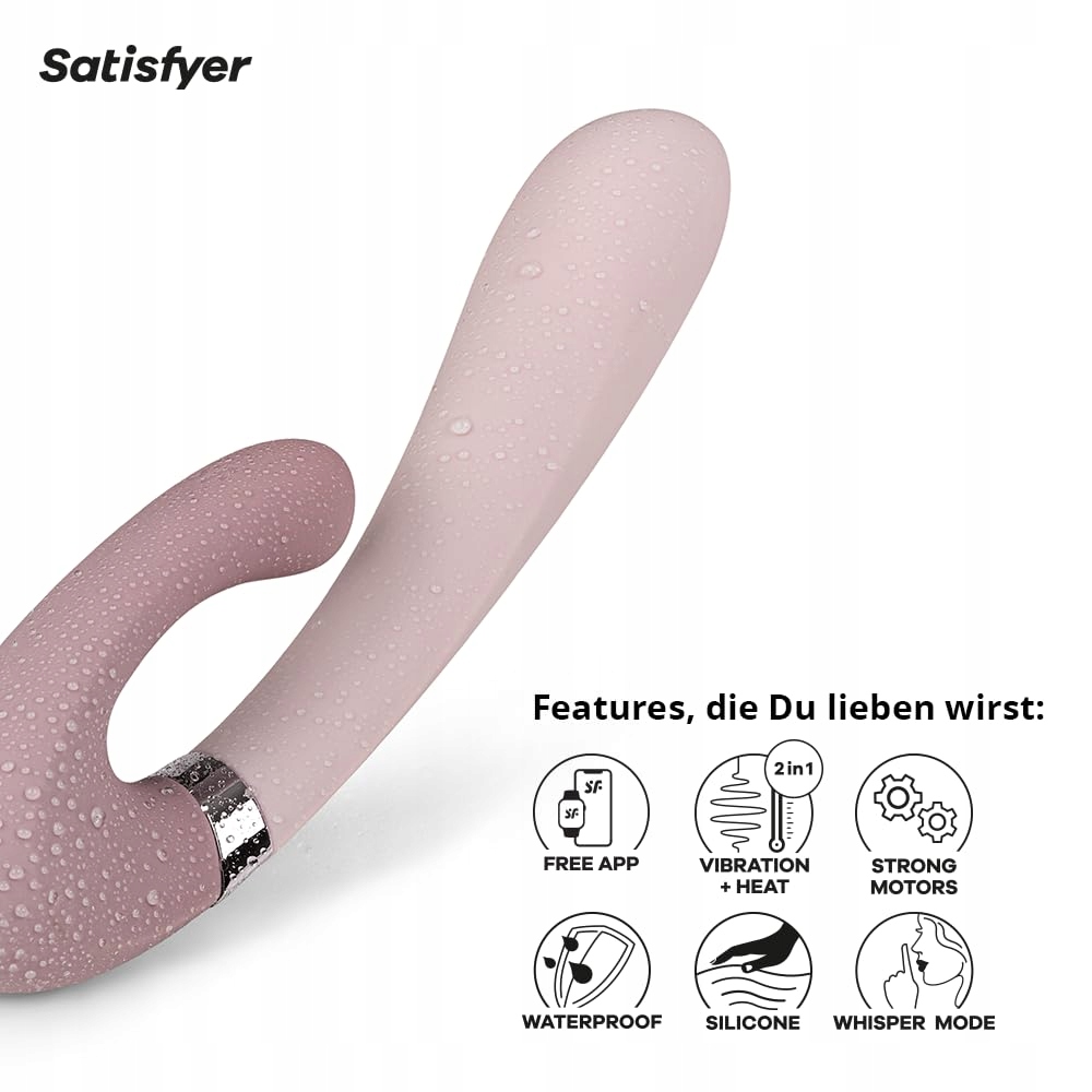 Satisfyer Heat Wave Bluetooth Wibrator Króliczek z Funkcją Ciepła Wersja 1 — miniatura 4