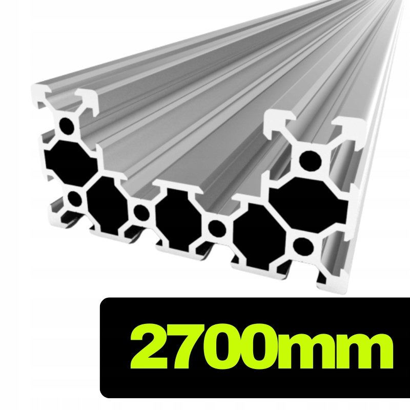 Hliníkový profil C-beam V-slot stříbrný o délce 270 cm