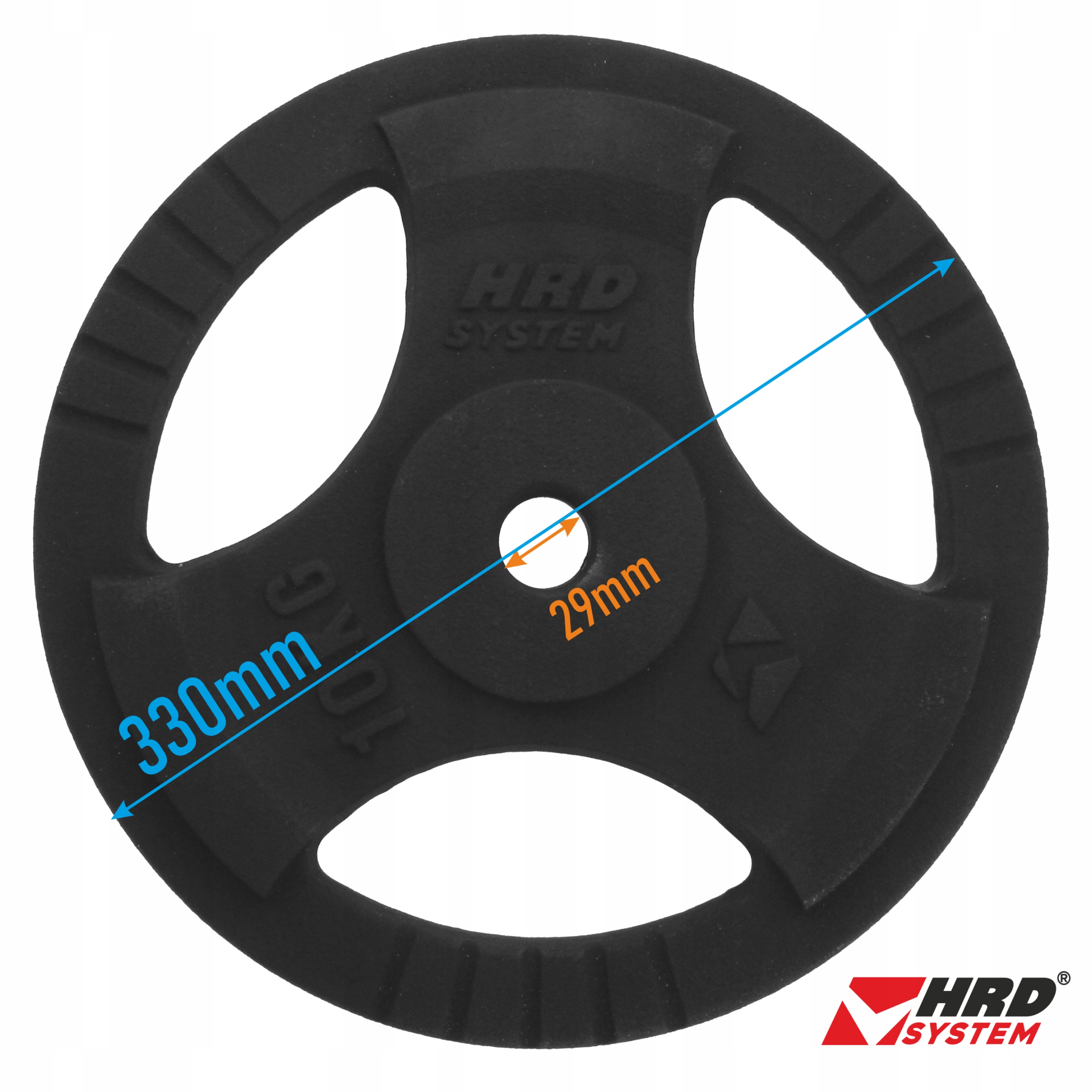 HRD SYSTEM ZESTAW KULTURYSTYCZNY OBCIĄŻENIE 45 KG 29 MM ŻELIWNE KIEROWNICA Elementy zestawu talerze/obciążenia