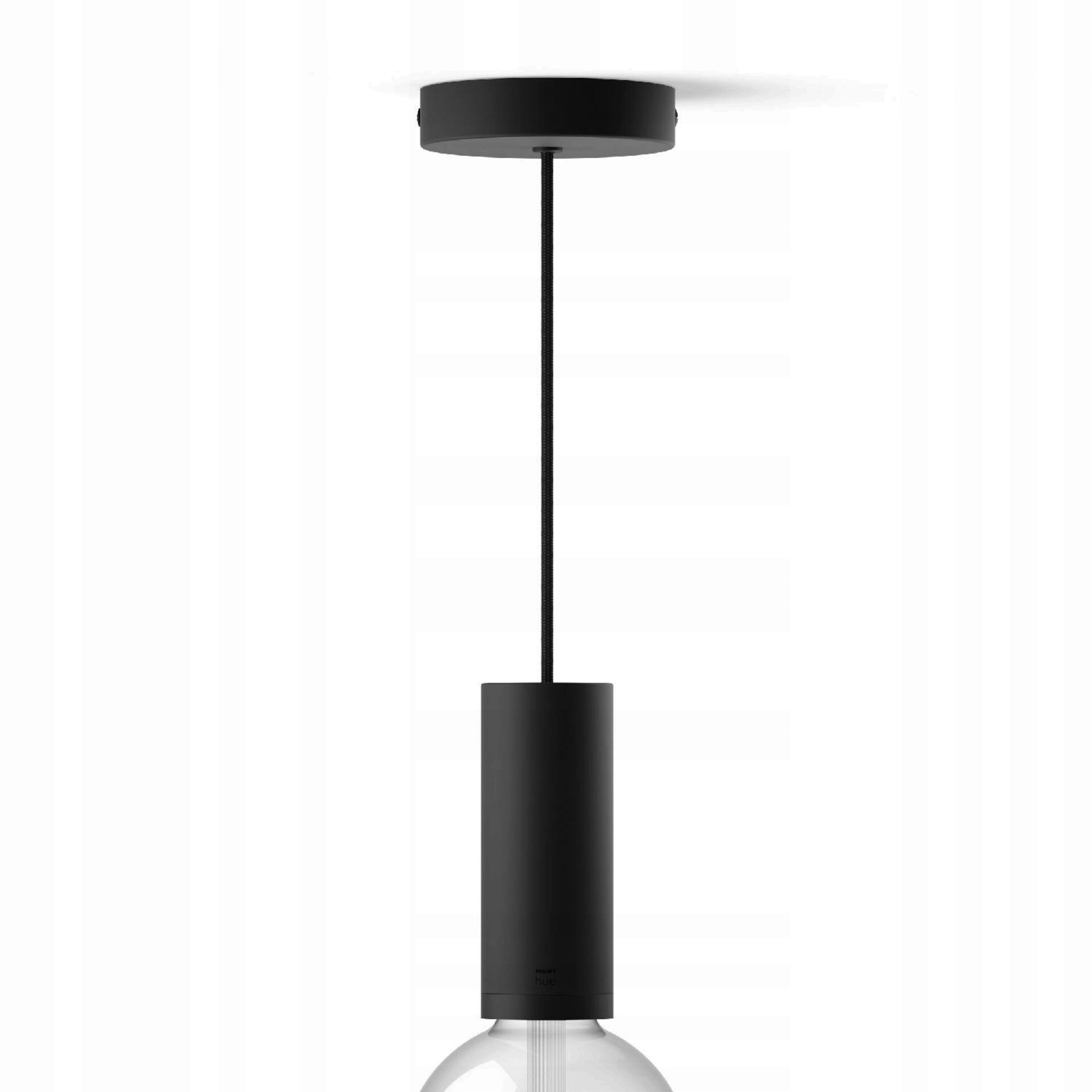 Philips Hue čierny závesný kábel pre E27, 1,5 m, kov/textil, IP20