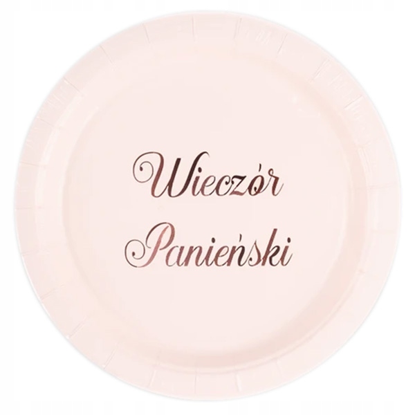 

Talerzyki Papierowe Na Wieczór Panieński Róż 6szt
