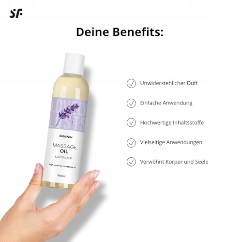 SATISFYER Olejek Do Masażu Lawendowy 250ml Intymny Relaksacyjny Dla Par — miniatura 5