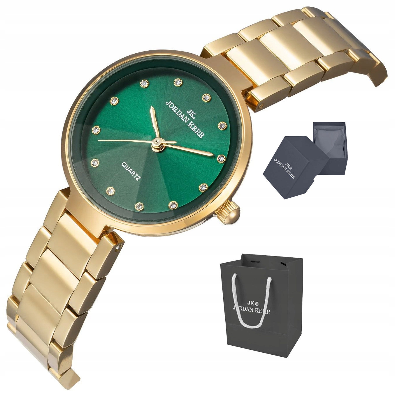 Dámské Elegantní Zelené Hodinky Jordan Kerr P9003 Ipg Zt 30 mm