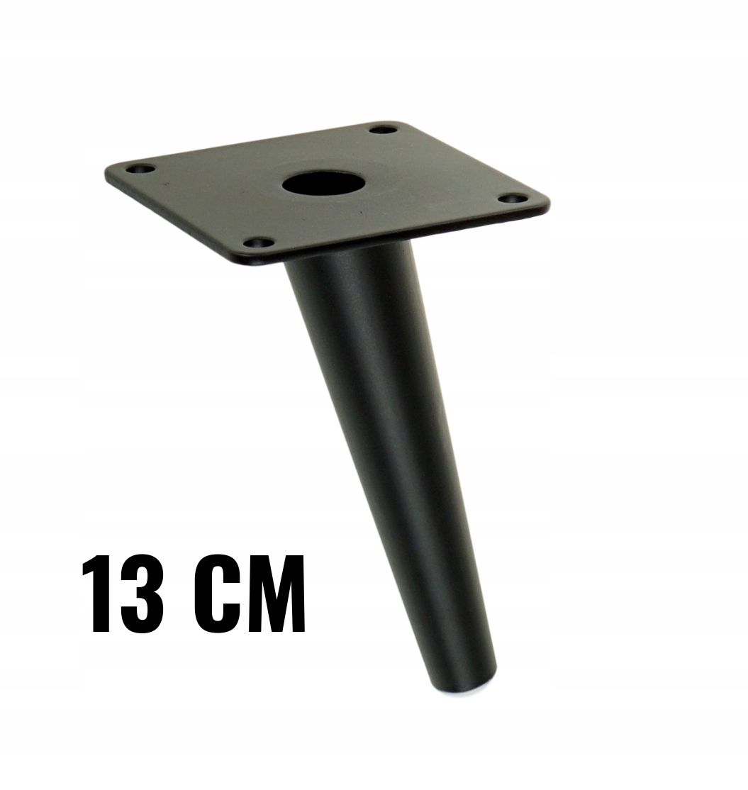 

Noga stalowa stożek skośna 13 cm blacha czarny mat