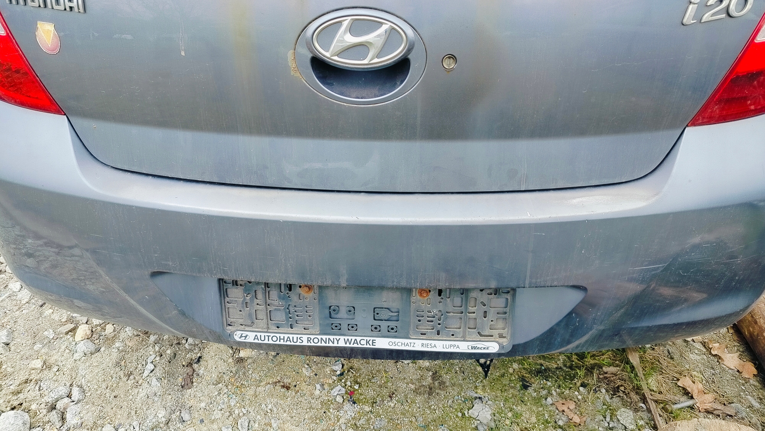bumper rear part rear 2E light HYUNDAI i20 and 08 - 12