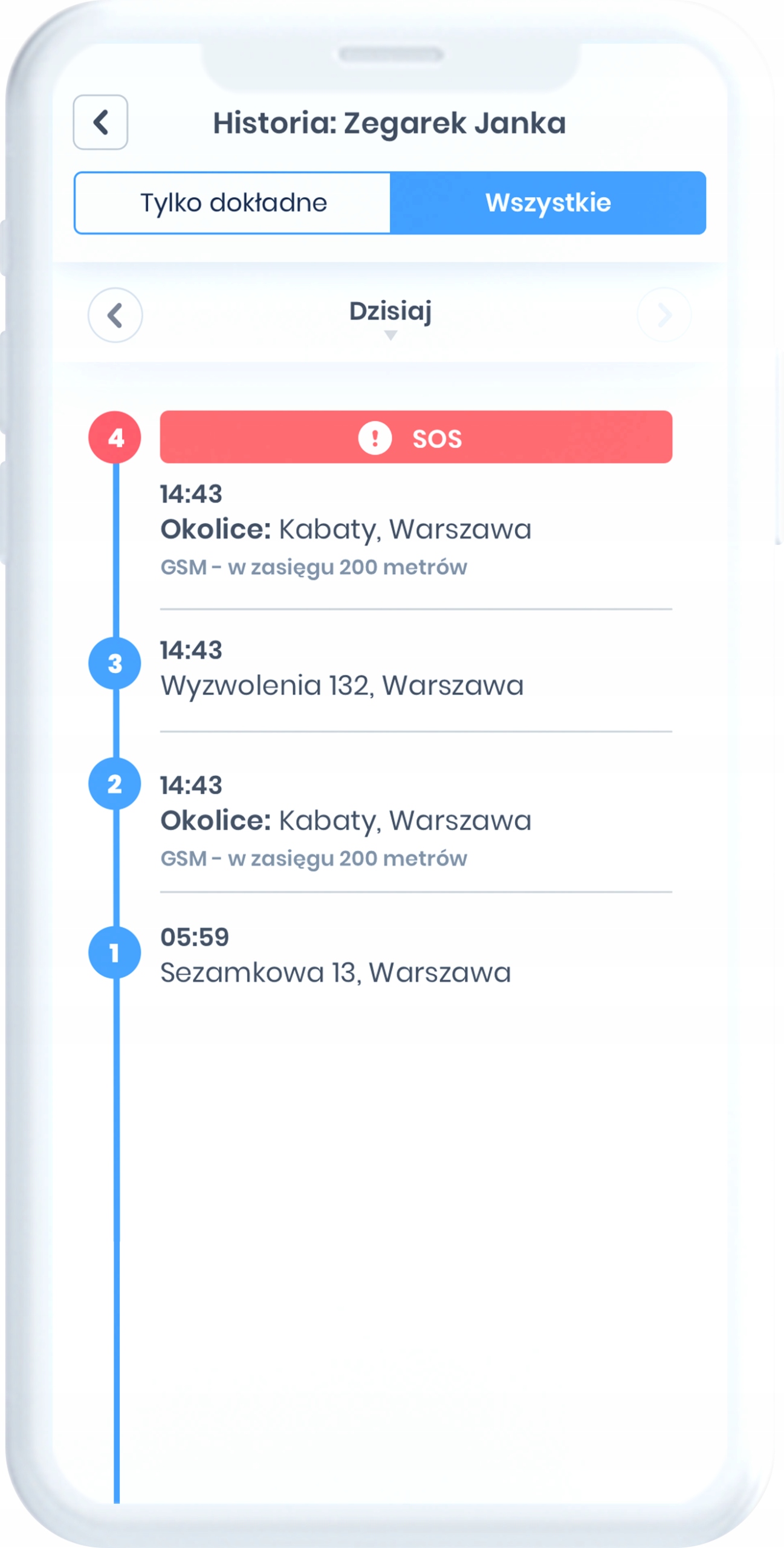 SMARTWATCH ZEGAREK DLA DZIECI LOCON GPS NIEBIESKI Złącza nanoSIM