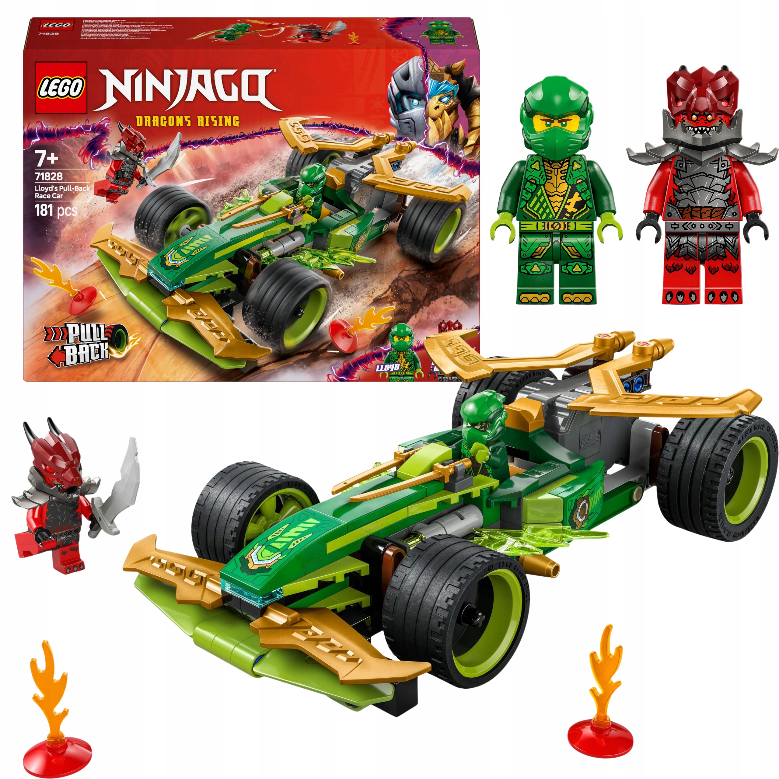 Lego Ninjago Samochód wyścigowy Zestaw Klocków Premium XXL Duze