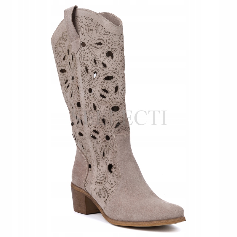 Kozačky Lewski 3170 cappuccino semiš vel. 36 Sellecti