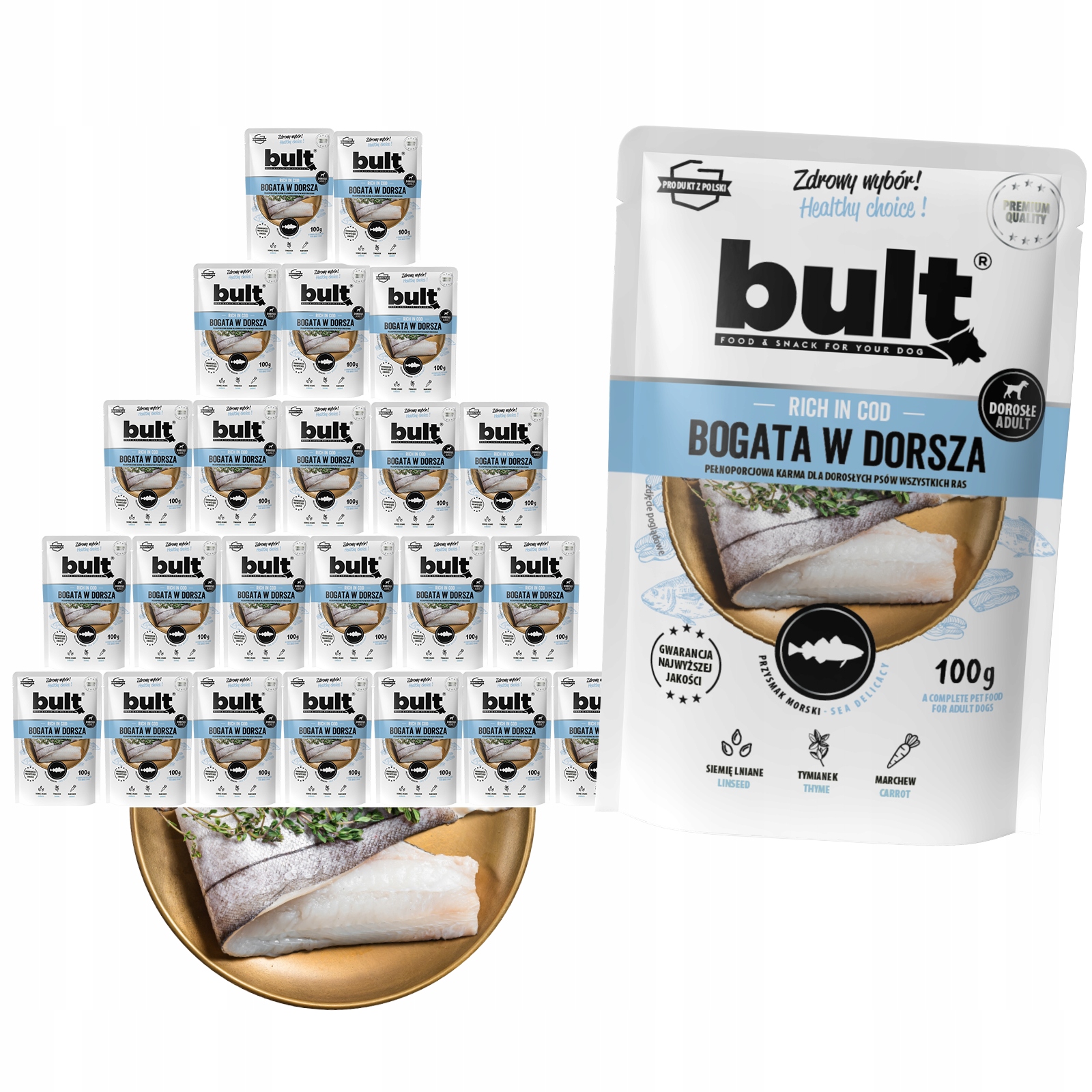 Bult vlhké krmivo pro psy Příčesek sáček 24x100 g