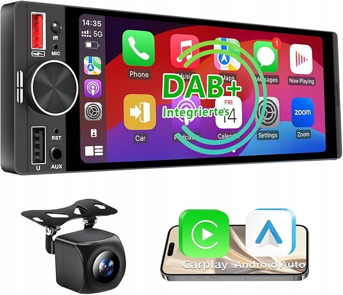 Automobilové rádio 1DIN MP5 diaľkové ovládanie cúvacia kamera