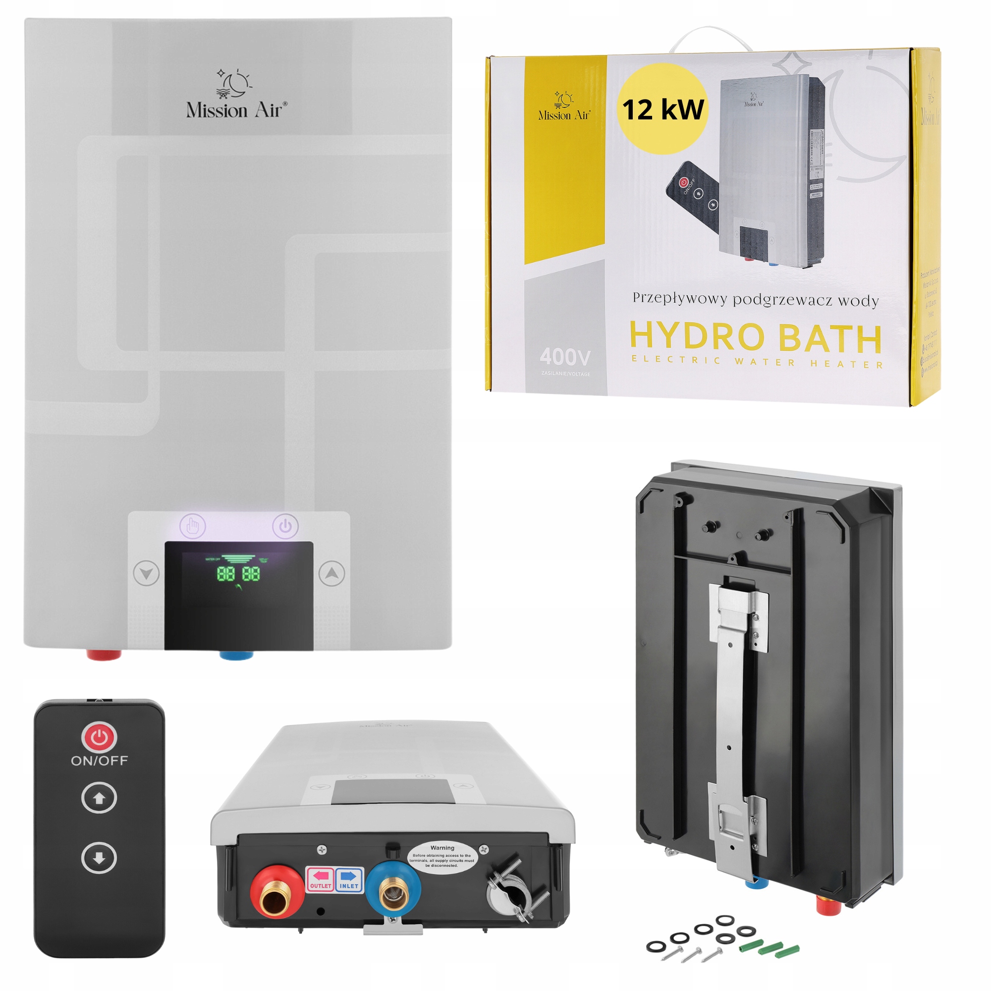 Elektrický prietokový ohrievač vody 12 kW 400 V