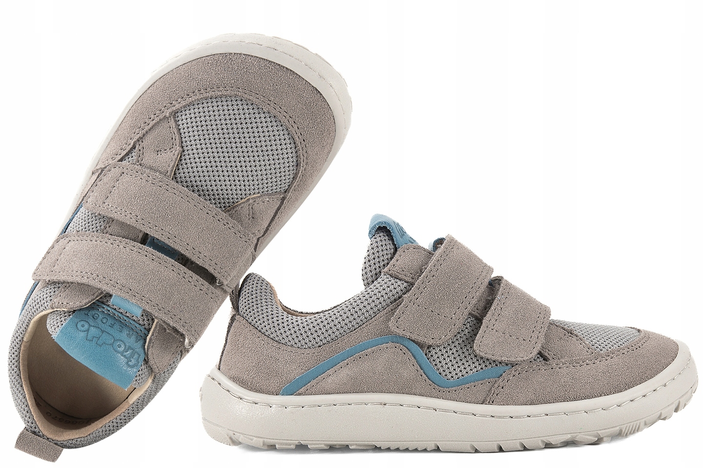 Froddo G3130260-4 Barefoot Półbuty Dziecięce Sportowe Skóra szare Szary 32
