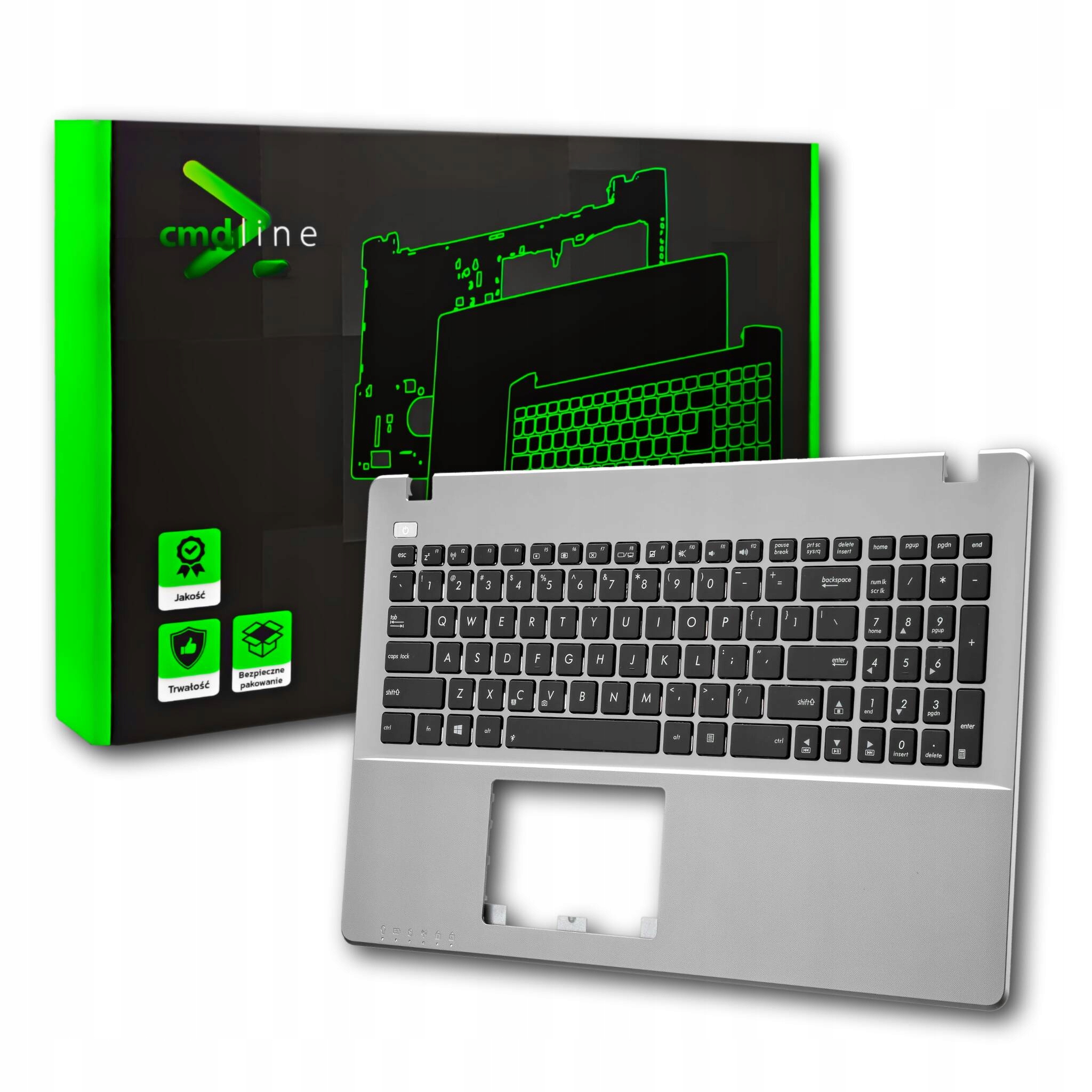 Obudowa Palmrest Klawiatura Do Asus X550C X550CC X550V Sil