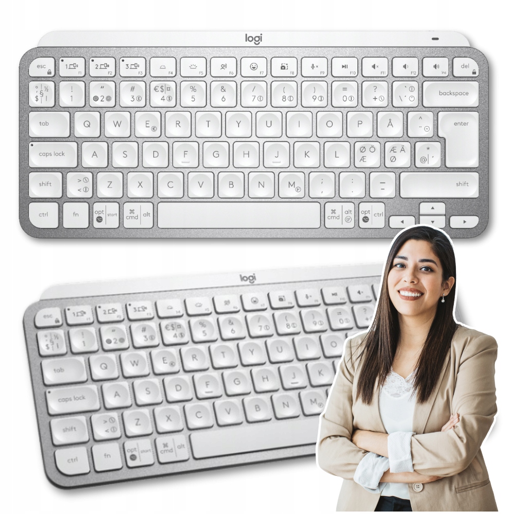 Klávesnice Logitech MX Keys Mini Bluetooth Qwerty Nordic do kanceláře
