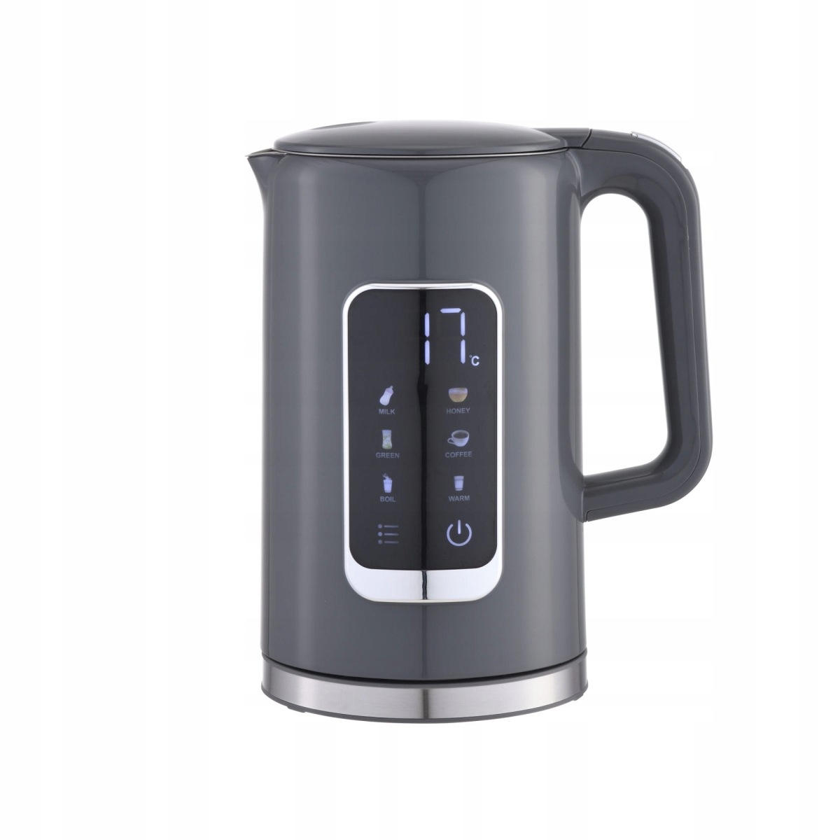 Varná konvice s LCD displejem 1,7 l šedá