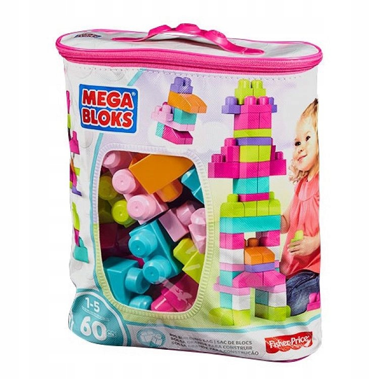 

Bloks Duża Eco Torba Z Klockami Różowa (klock