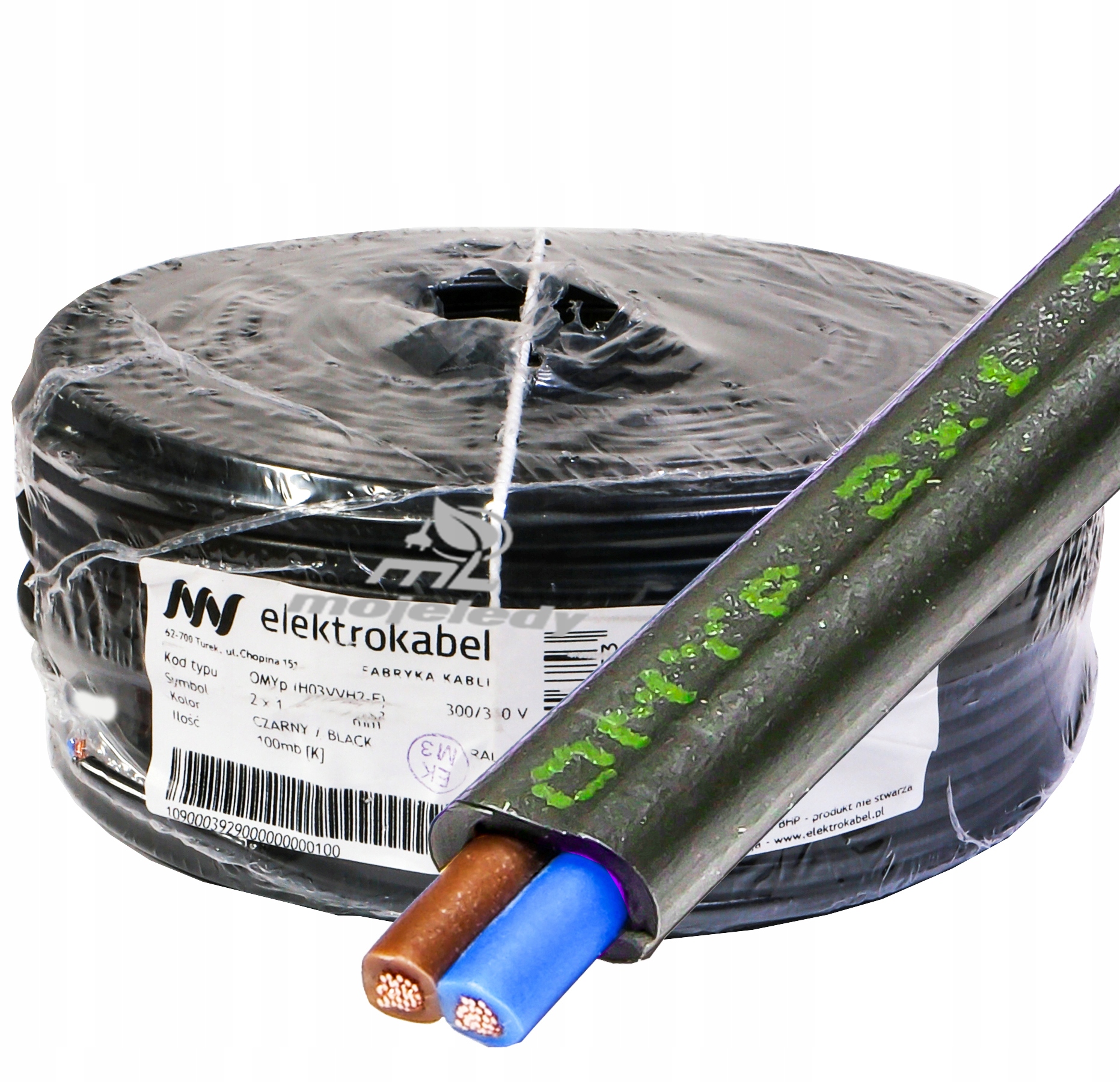 Plochý medený kábel OMYp 2x1 mm 300/300 V Linka Cu 100 m