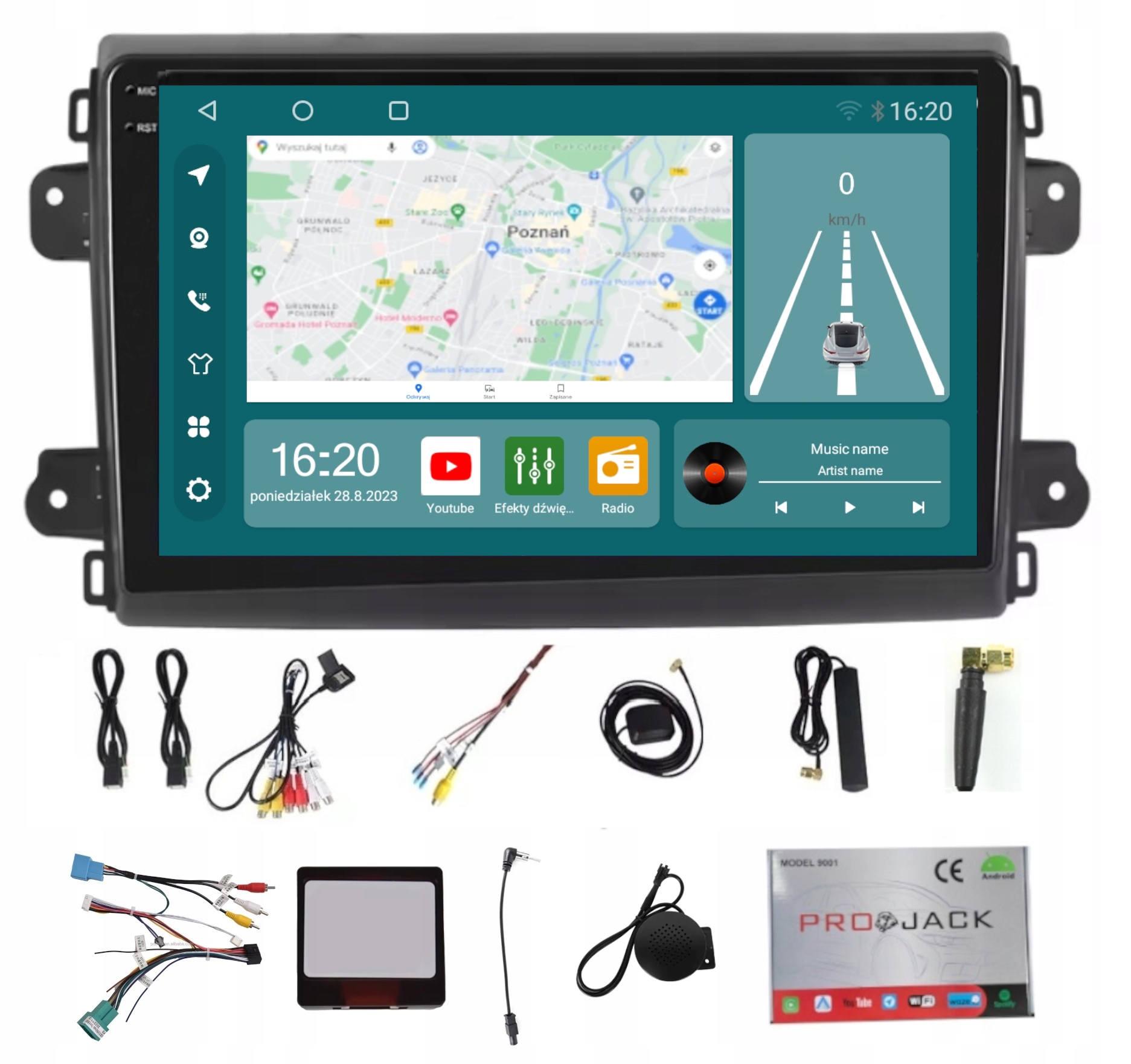 Rádio Navigace Fiat Ducato 2020-2023 Carplay Android Auto 8GB 256GB Sim
