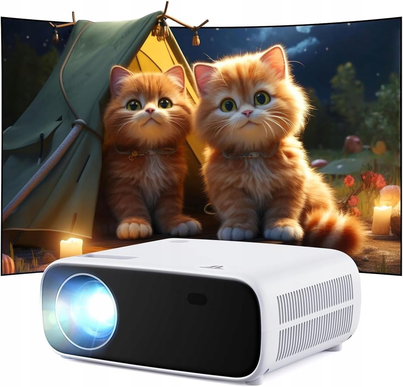 Wielio Projektor Full Hd 4K 1080p 5G WiFi 18000 Lumenów Mini Projektor