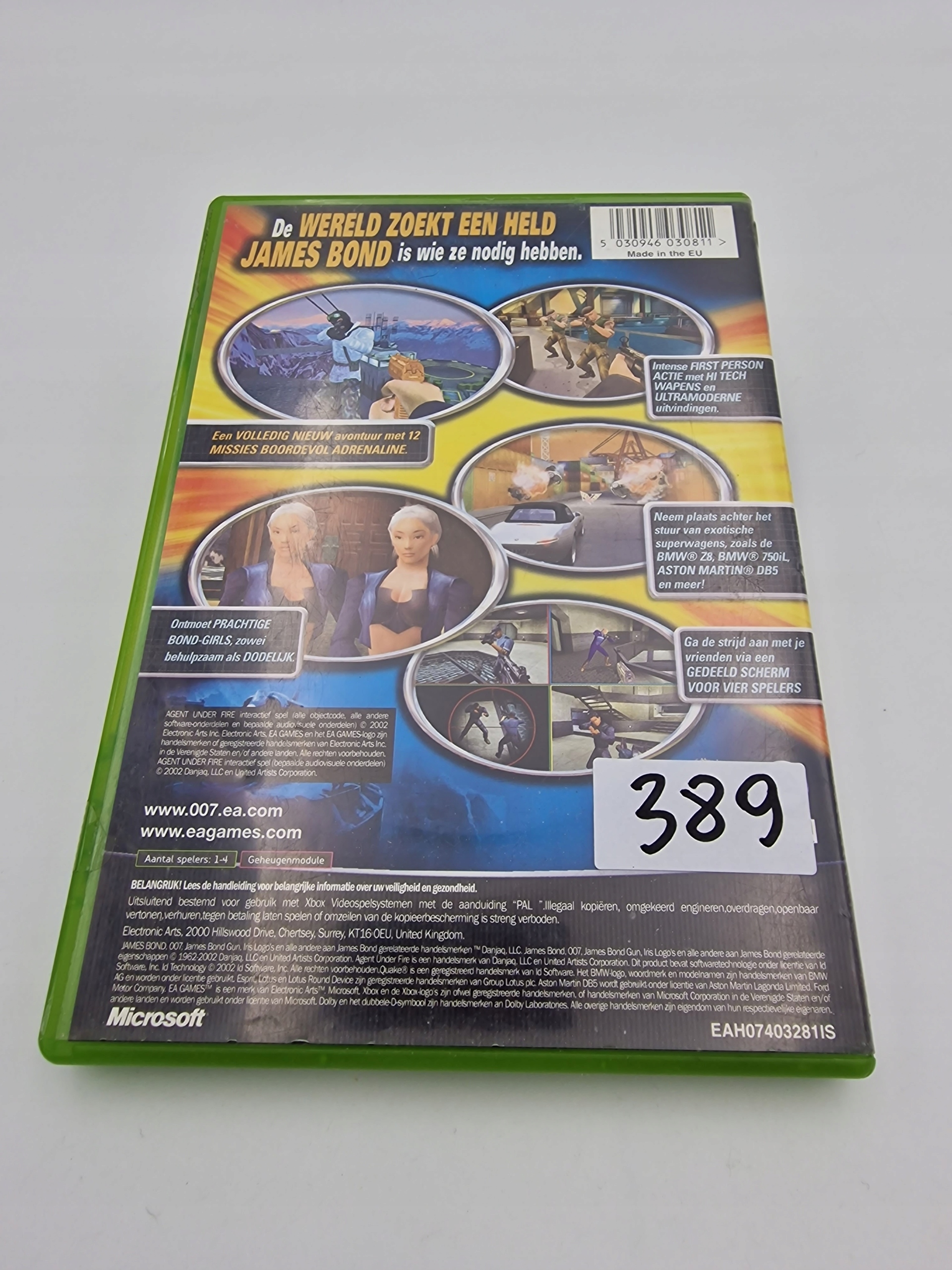 XBOX JAMES BOND 007 AGEND UNDER FIRE Platforma Microsoft Xbox