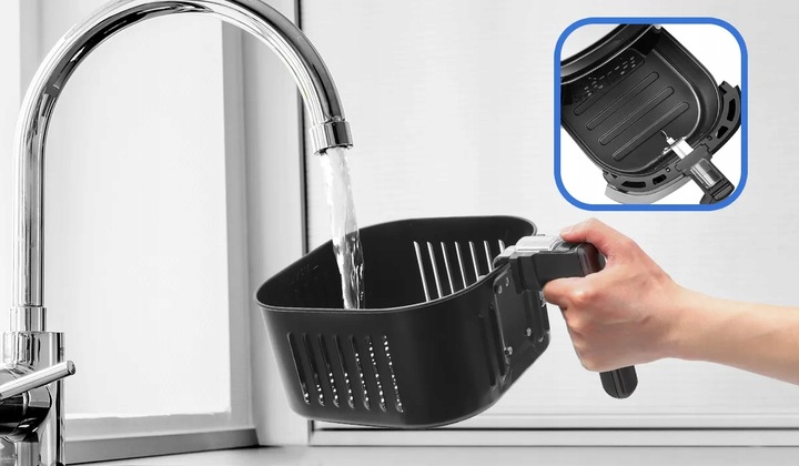 XXL FRYTKOWNICA FRYTOWNICA BEZTŁUSZCZOWA 7L 1900W do FRYTEK KURCZAKA RYB Pojemność misy 7 l