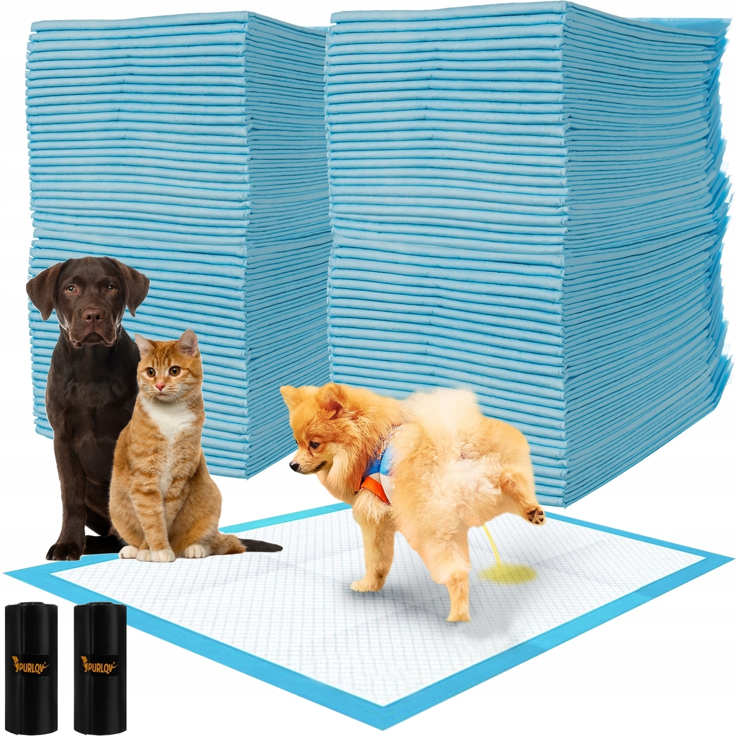 Levně Jednorázová Absorpční Hygienická Podložka 100ks 60x60 cm Sáčky Na Hovínka Psa