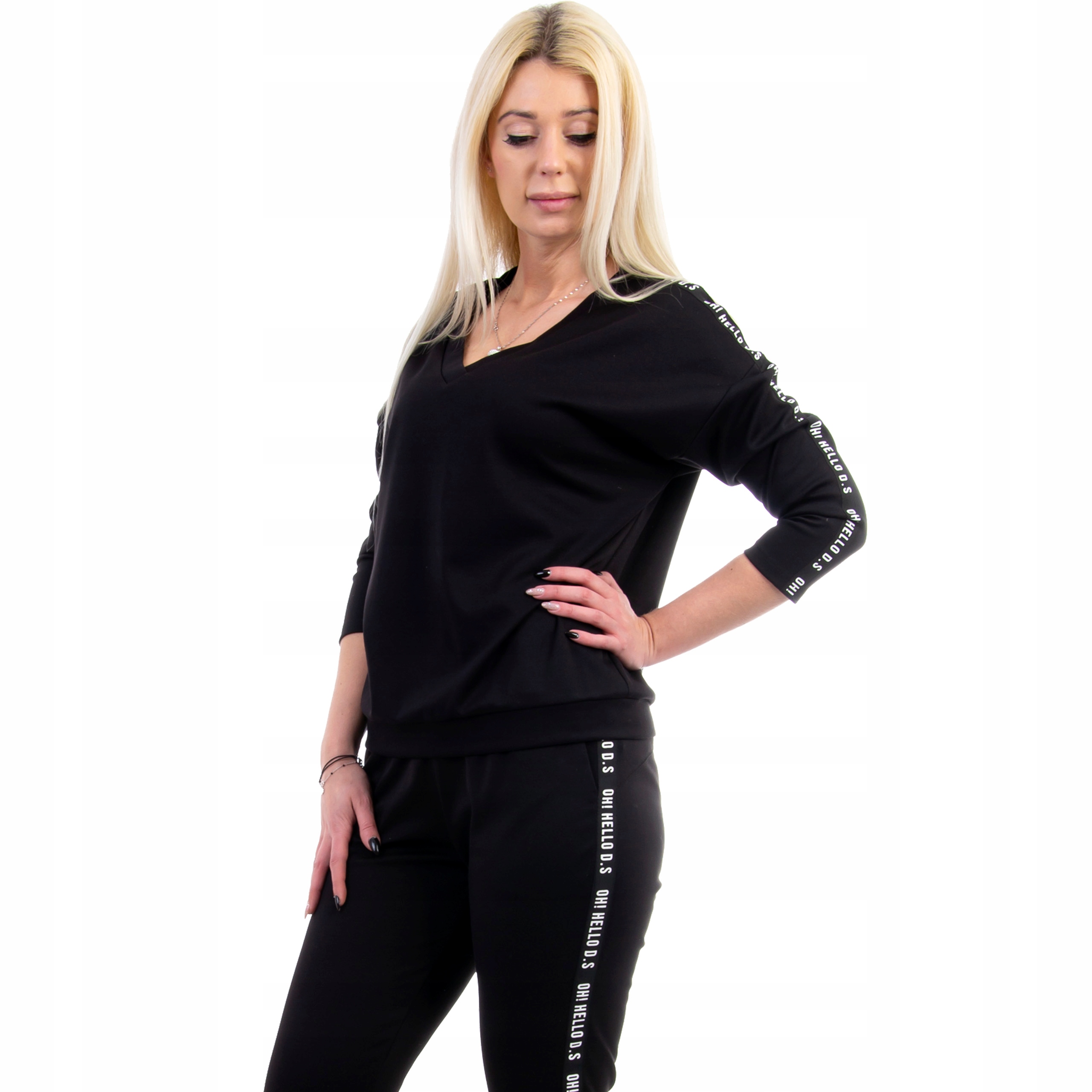

Z189 Dres Z Lampasem W Serek Czarny r 40