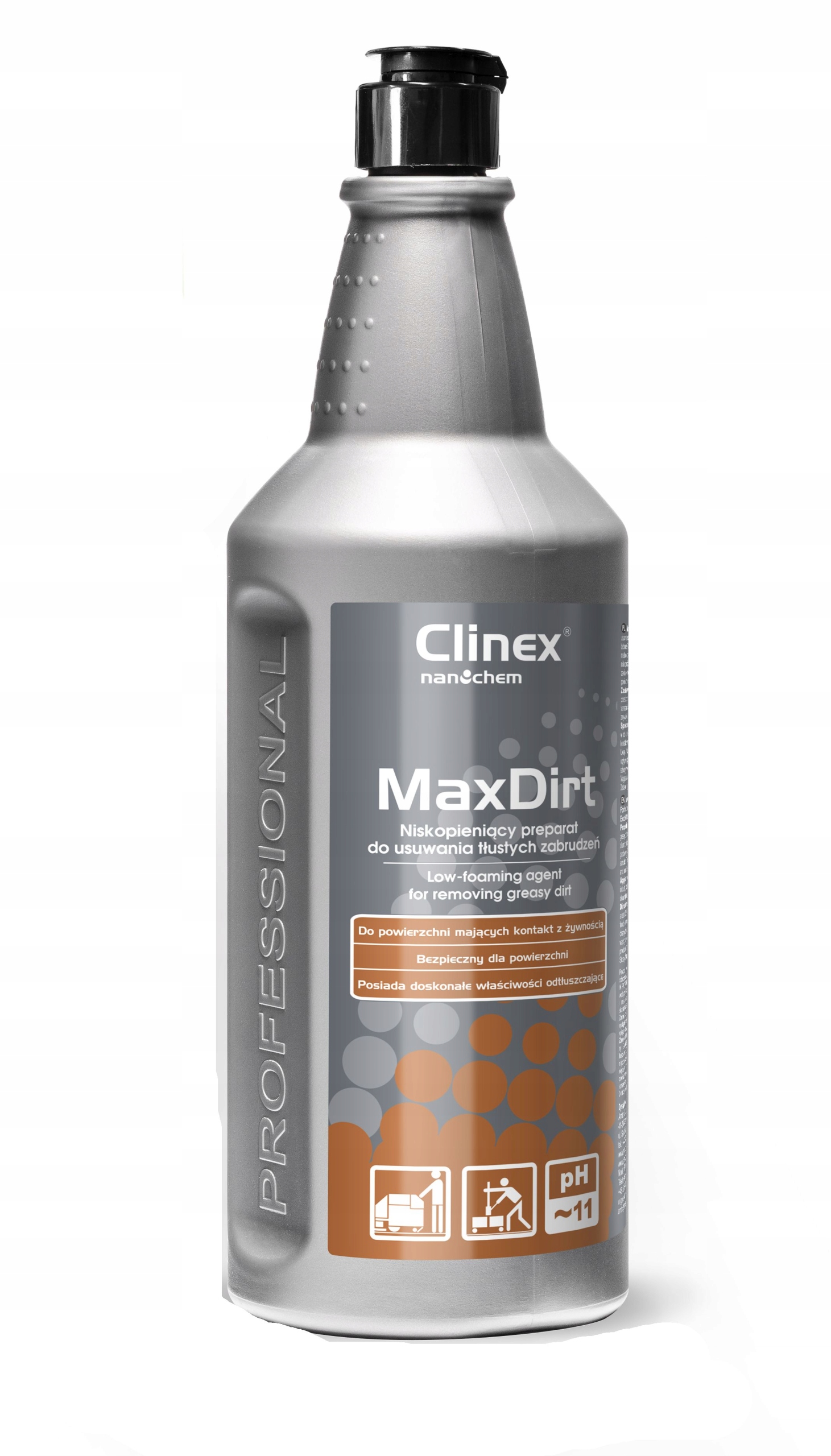 CLINEX MaxDirt PŁYN DO TŁUSTYCH ZABRUDZEŃ 1L