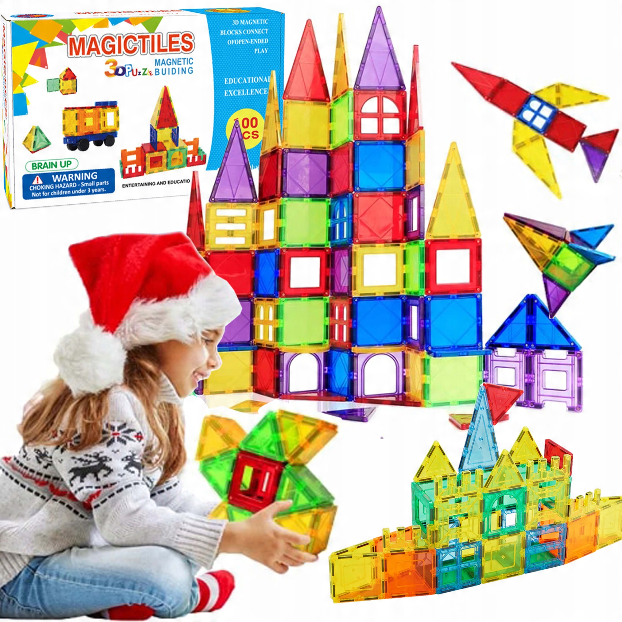 

Klocki magnetyczne konstrukcyjne edukacyjne 100 el